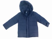Campera Colegial Azul Marino Capucha Desmontable Interior en Tafeta 