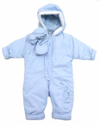 Enterito Termico Microfibra Wata Bordado Pajarito Con Broches y Botitas