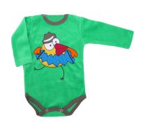 Body Plush Manga Larga Bordado Pollo Con Acordeon 