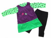 Conjunto Plush Vestidito calza Media Polera - Vaquitas