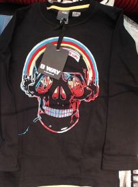 Remera Manga Larga Estampado de Calavera