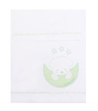 Sabanas juego de tres piezas bordado perrito para cuna funcional