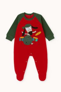 Enterito polar con cierre colores combinados