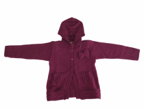 Saco Tejido con Capucha Trenzas y Moño 