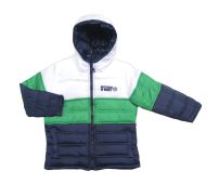 Campera de Abrigo con Wata Termica Rayada con Capucha