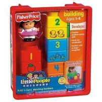 Little people numeros bloques de construccion con muñeco para construir ladrillos