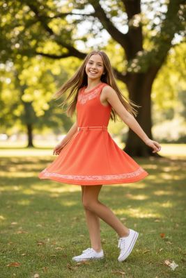 Vestido Nena Encaje Sin Manga