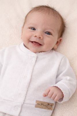 Campera Algodon Liso Con Picot Recien Nacido