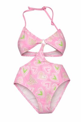 Trikini - Malla de Nena Bikini de 3 Piezas Estampado de Corazones