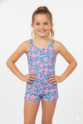 Malla Entera Estampado Floreado