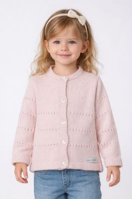 Saco Tejido Desagujado Con Botones