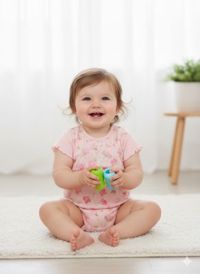 Body Algodon Estampado Con Flores Strass