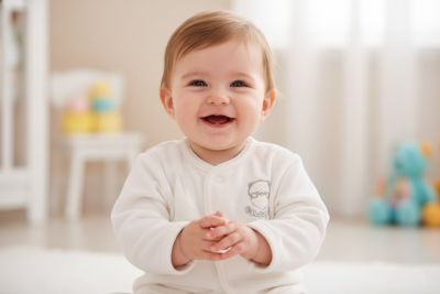 Campera plush con oso bordado. Broche