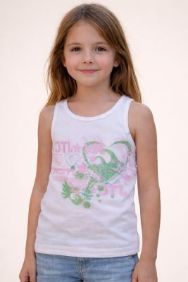 Remera Musculosa Estampado Corazon con Glitter