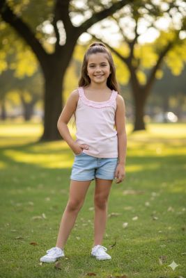 Remera Musculosa con Volados