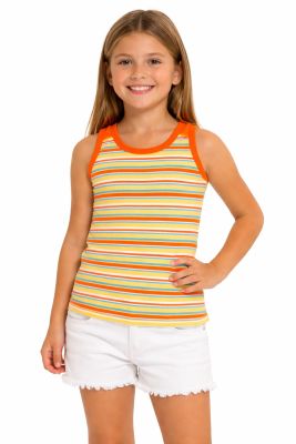 Remera Manga Corta Rayada