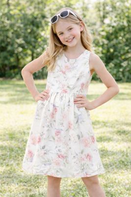 Vestido Sin Manga Estampado Poplin