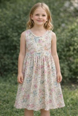 Vestido Sin Manga Agodon Estampado