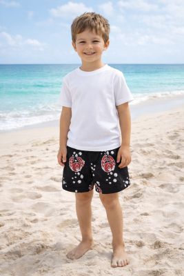 Short de Baño Microfibra Tipo Surf Con Cintura Elastizada Estampado