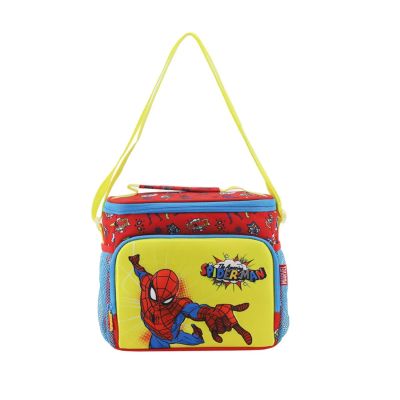 Lunchera Termica Spiderman Hombre Araña - Bolsillo Frontal En Relieve 3D