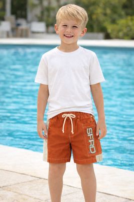 Short De Baño Microfibra Cintura Elastizada Ajustable