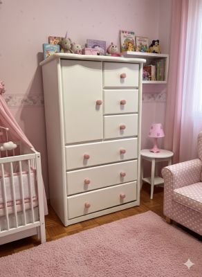 Ropero cajonera infantil Madera laqueada MDF