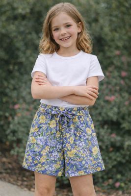 Short Con Cintura Elastizada Con lazo Poplin Estampado