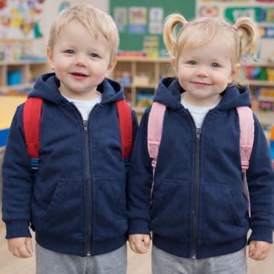 Campera Colegial Algodon Rustico con Cintura y Puño