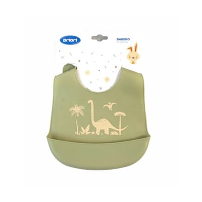 Babero Silicona Con Estampa De Dinosaurio