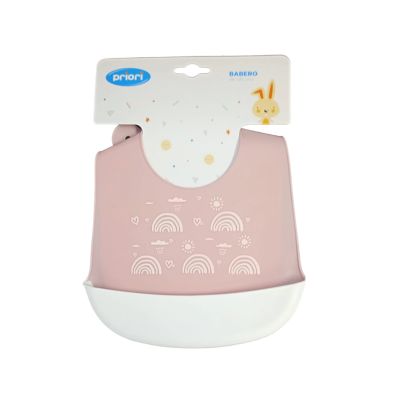 Babero Silicona Con Estampa De Corazon