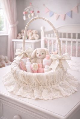 Canasto PortaCosmetico Forrado Broderie