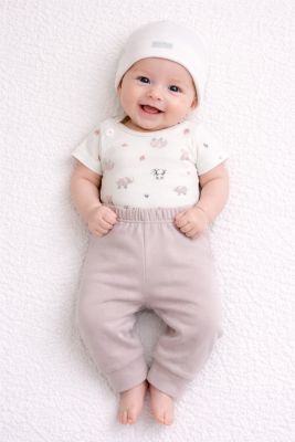 Ajuar 3 Piezas Medio Osito Sin Pie Body Gorro