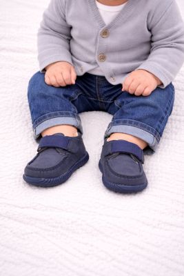 Zapato Nautico Nobuk Con Velcro Tipo Cinta