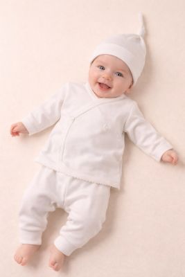 Ajuar 3 Piezas Medio Osito sin Pie Batita Gorro