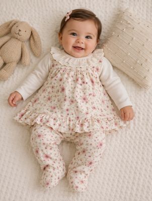 Vestido Body Manga Larga Osito con Pie