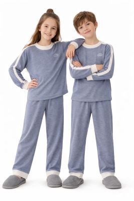 Pijama Invierno Remera Manga Larga Bordado LB y Pantalon