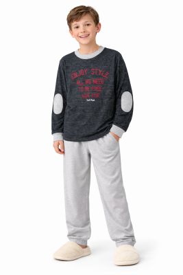 Pijama Invierno Remera Manga Larga y Pantalon Estampado Rayas