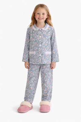 Pijamas Viyela Cuello Brodery Boton