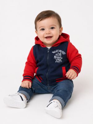 Campera Frisa Varon Capucha Puño