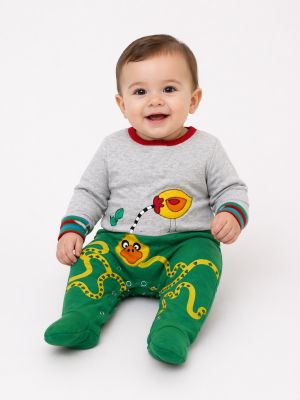 Armando Lio Enterito algodon bordado pajarito hormigas