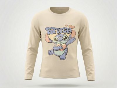 Remera Personaje Manga Larga Stitch