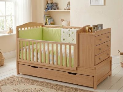 Acolchado Cuna Funcional Chichonera Verde Patchwork Autos Rayado