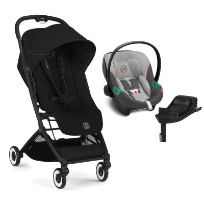 Orfeo Cochecito Ultracompacto Apto Cabina Con Huevito Cybex Aton Con Base Isofix