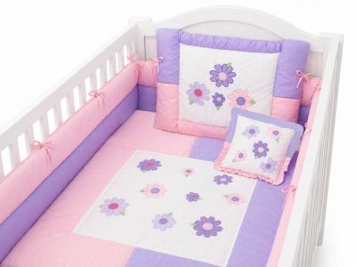 Acolchado Funcional Reversible Bordado Chichoneras C/ cabezal Almohadon