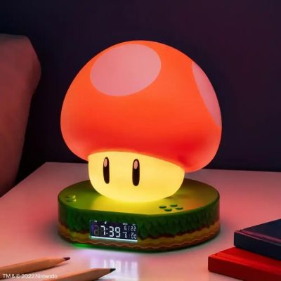 Reloj Despertador Digital Velador Super Mushroom - Super Mario - Champiñon