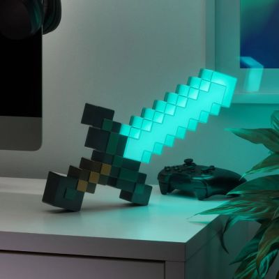 Lámpara Espada De Diamante Minecraft - Diamond Sword Light