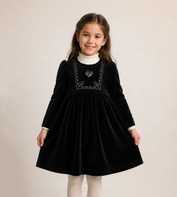 Vestido Shifon Bordado Plata