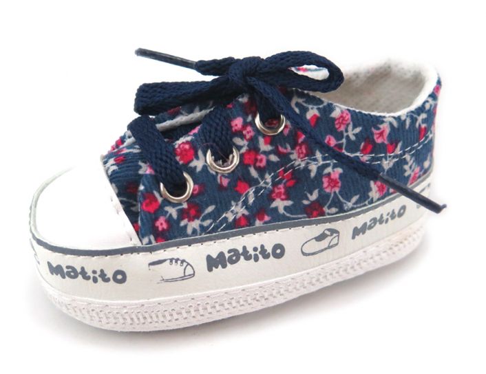 Zapatilla Corderoy estampada Flores