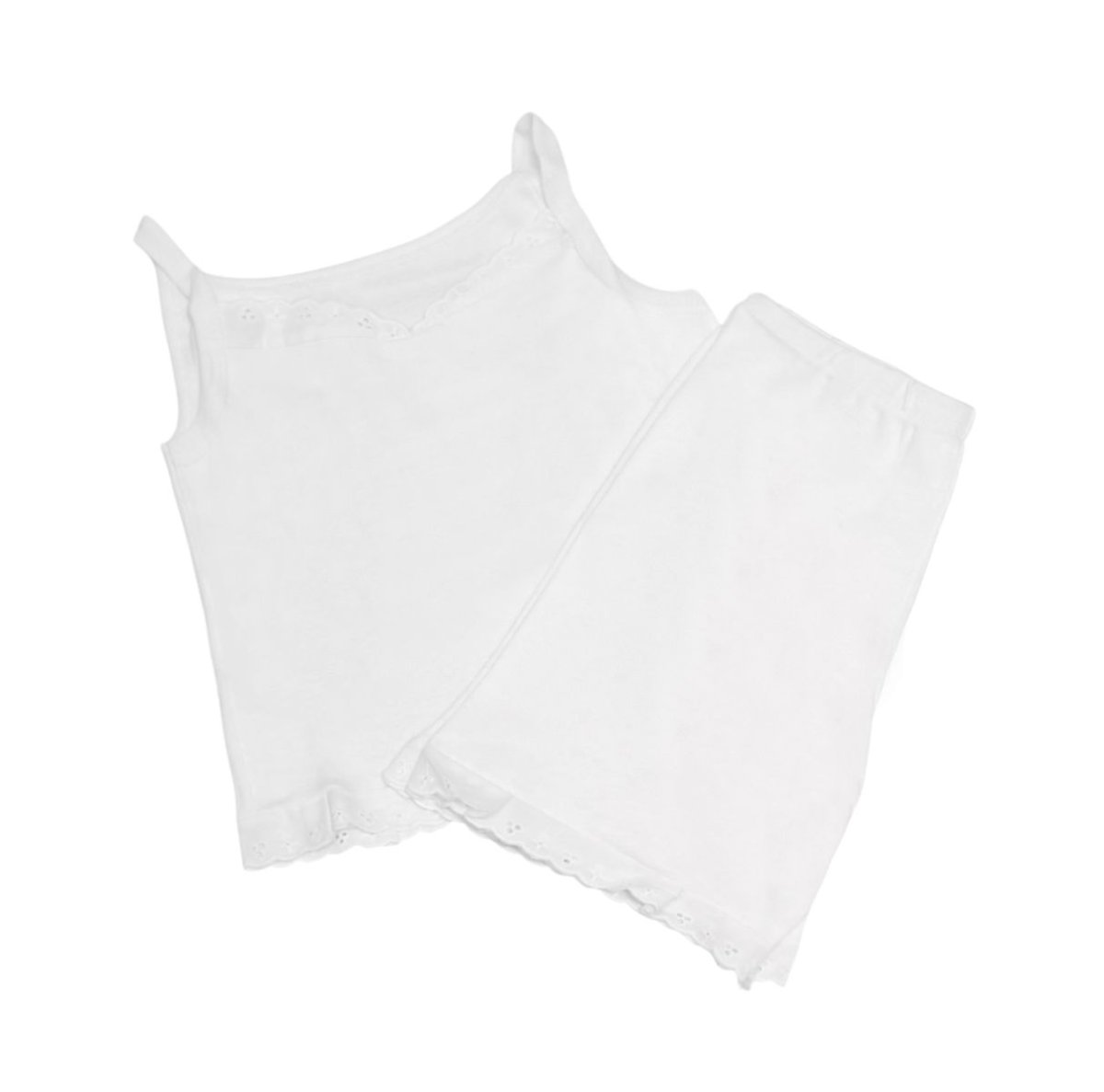 Pijama Verano Remera con Bretel y Broderie