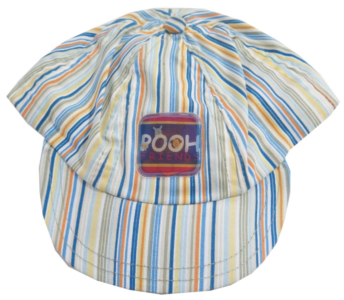 Gorro Cap con visera Winnie Pooh Rayado con imagen cuadrada holografica en la frente